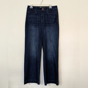 Soft Surroundings Wide Leg Dark Wash Jeans